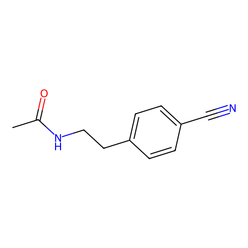 Phenethanamine, N-acetyl-4-cyano- structure