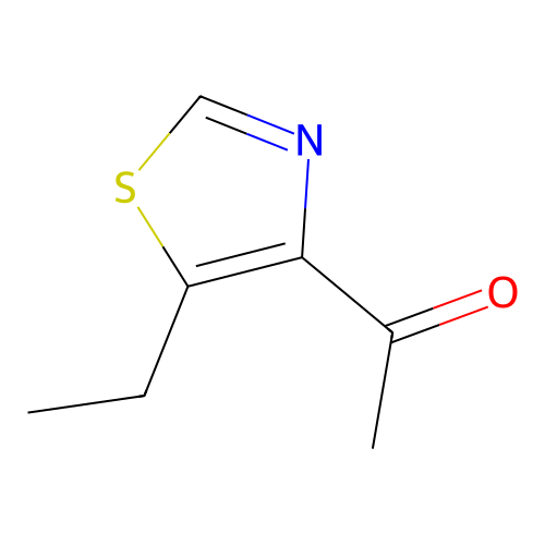 Thiazole, acetyl-ethyl structure