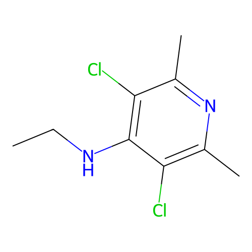2,6-Lutidine 3,5-dichloro-4-ethylamino- structure