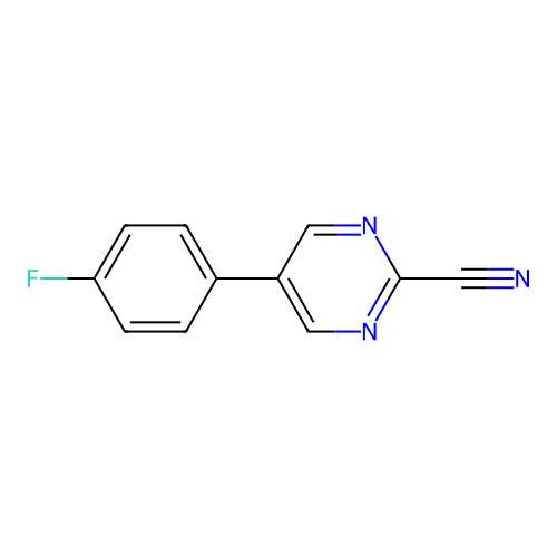 2-Cyano-5-(4-fluorophenyl)pyrimidine structure