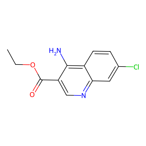 Ethyl 4-amino-7-chloroquinoline-3-carboxylate structure
