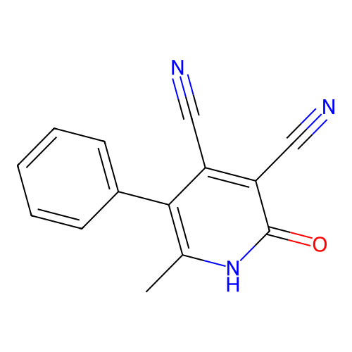 6-Methyl-2-oxo-5-phenyl-1,2-dihydro-pyridine-3,4-dicarbonitrile structure