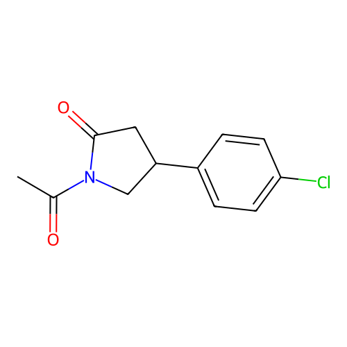 N-Acetyl-4-(4-chlorophenyl)-2-pyrrolidinone structure