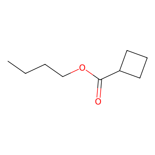 Cyclobutanecarboxylic acid butyl ester structure