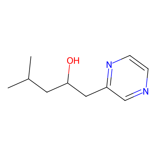1-Pyrazinyl-4-methyl-2-pentanol structure