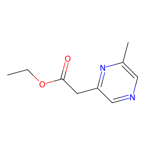 Ethyl 6-methyl-2-pyrazinylacetate structure