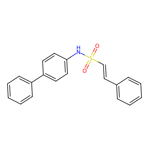 trans-N-[p-Biphenylyl]-beta-styrenesulfonamide structure