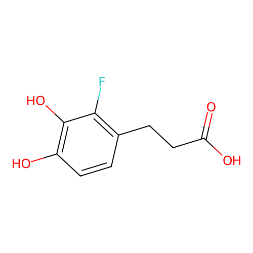 3-(2-氟-3,4-二羟基苯基)丙酸 structure