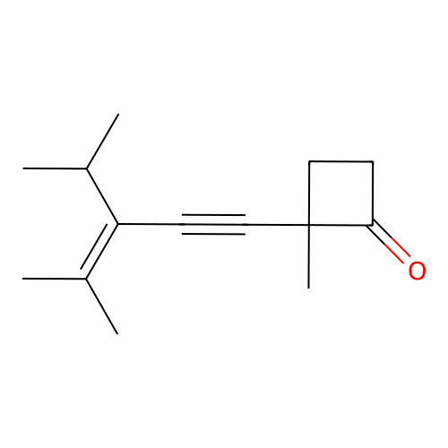 2-(3-Isopropyl-4-methyl-pent-3-en-1-ynyl)-2-methyl-cyclobutanone structure