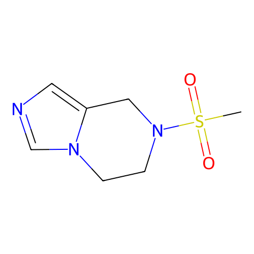 Imidazolo[3,4-a]pyrazine, 7-methylsulfonyl-5,6,7,8-tetrahydro- structure