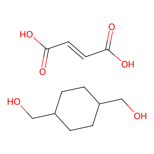 (E)-but-2-enedioic acid;[4-(hydroxymethyl)cyclohexyl]methanol structure