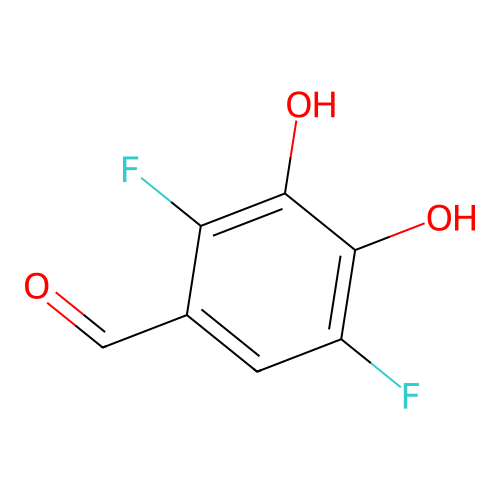 Benzaldehyde, 2,5-difluoro-3,4-dihydroxy- structure