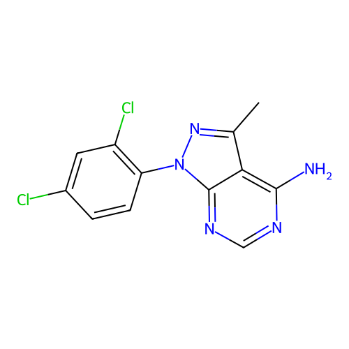 1-(2,4-Dichlorophenyl)-3-methyl-1H-pyrazolo[3,4-d]pyrimidin-4-amine structure