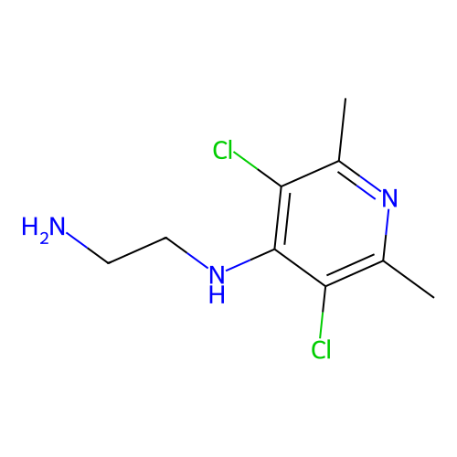 2,6-Lutidine 4-[[2-aminoethyl]amino]-3,5-dichloro- structure