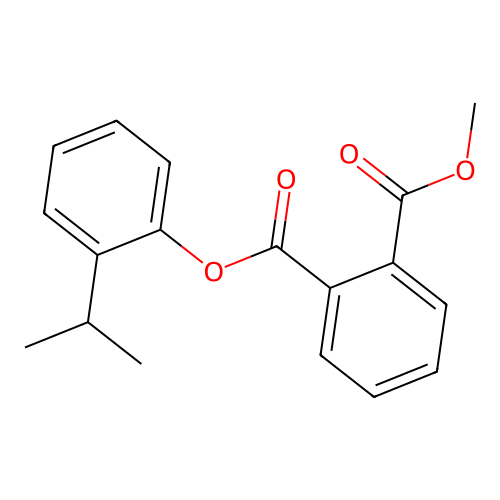 Phthalic acid, 2-isopropylphenyl methyl ester structure