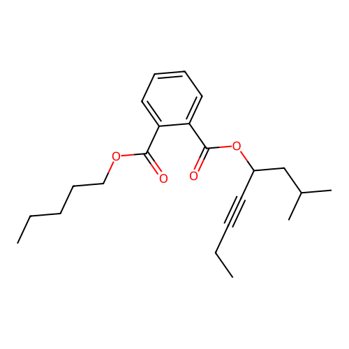 Phthalic acid, 7-methyloct-3-yn-5-yl pentyl ester structure
