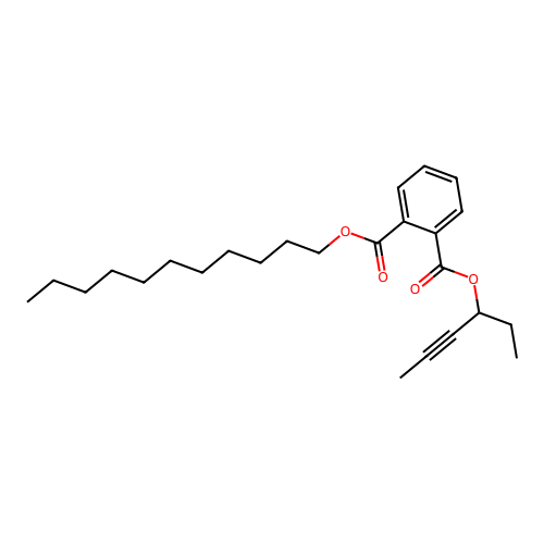 Phthalic acid, hex-2-yn-4-yl undecyl ester structure