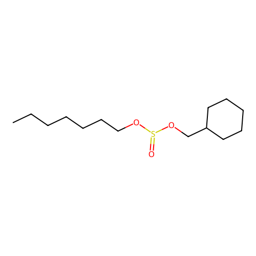 Cyclohexylmethyl heptyl sulfite structure