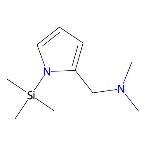 N,N-Dimethyl(1H-pyrrol-2-yl)methanamine, TMS derivative structure