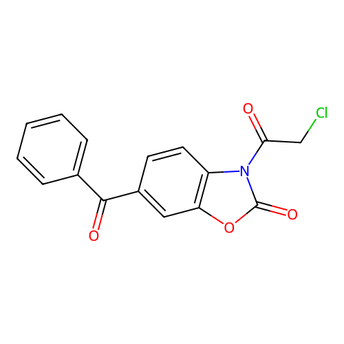 2(3H)-Benzoxazolone, 6-benzoyl-3-(chloroacetyl)- structure