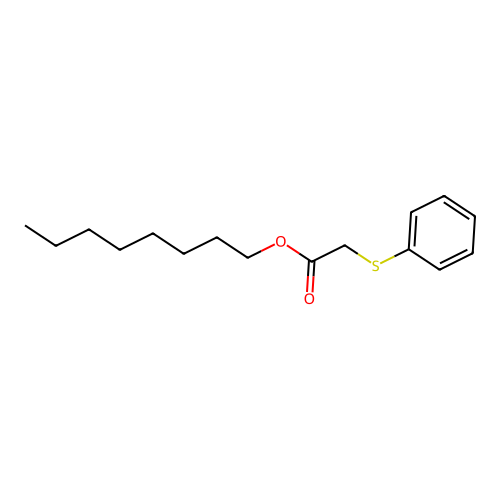 (苯硫基)乙酸辛酯 structure