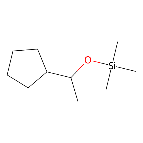 1-Cyclopentylethanol, TMS derivative structure