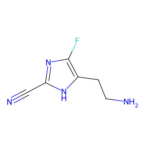 5-(2-aminoethyl)-4-fluoro-1H-imidazole-2-carbonitrile structure