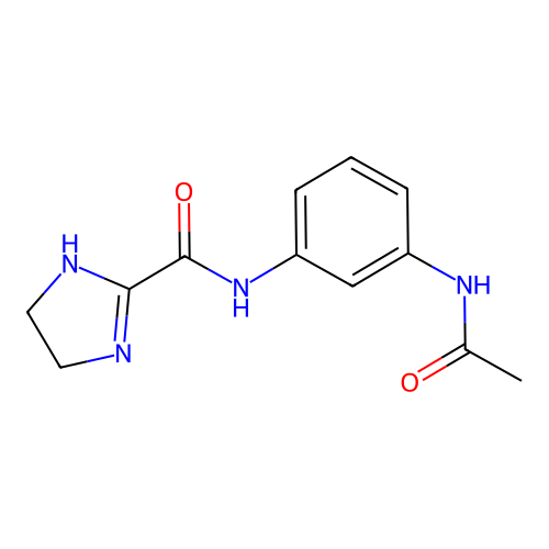 2-Imidazoline-2-carboxamide, N-(3-acetamidophenyl)- structure