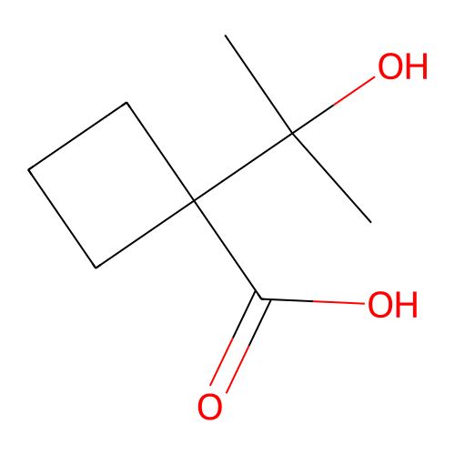 1-(2-Hydroxypropan-2-yl)cyclobutane-1-carboxylic acid structure
