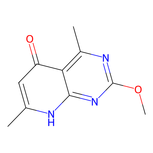 2-Methoxy-4,7-dimethylpyrido(2,3-d)pyrimidin-5(8H)-one structure
