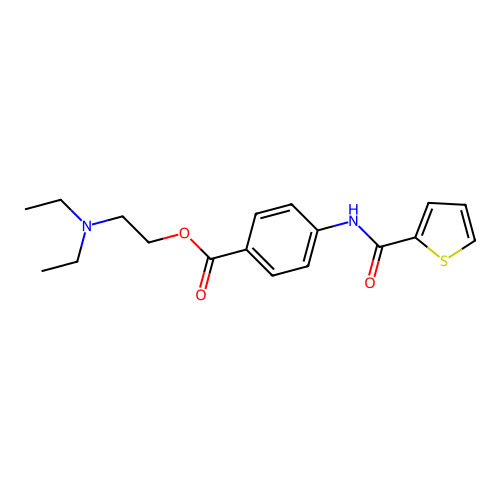 2-(Diethylamino)ethyl 4-(Thiophene-2-carboxamido)benzoate structure