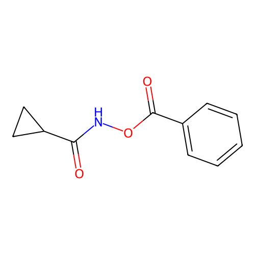 Cyclopropanecarboxamide, N-benzoyloxy- structure