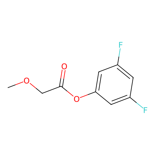 Methoxyacetic acid, 3,5-difluorophenyl ester structure