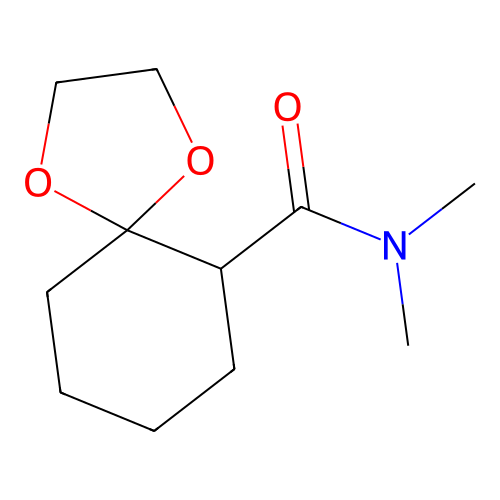 N,N-Dimethyl-1,4-dioxaspiro[4.5]decane-6-carboxamide structure