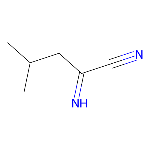 2-亚氨基-4-甲基戊腈 structure