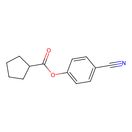 4-Cyanophenyl cyclopentanecarboxylate structure