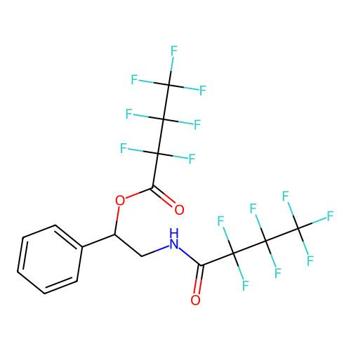2-Amino-1-phenylethanol, N,O-bis(heptafluorobutyryl)- structure