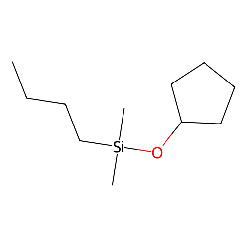 Butyl(dimethyl)silyloxycyclopentane structure
