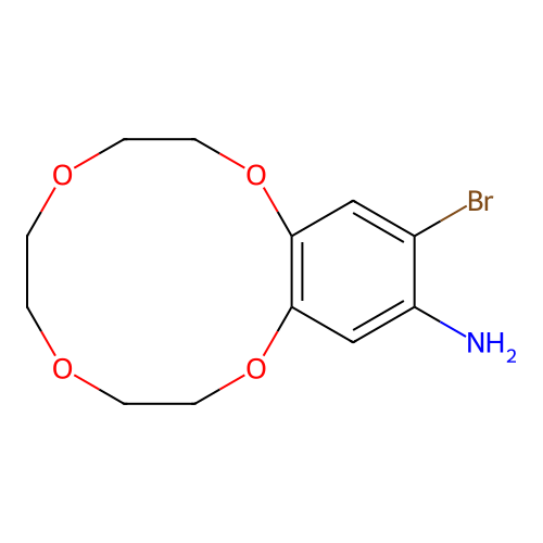 12-Amino-13-bromo-benzo-12-crown-4 structure