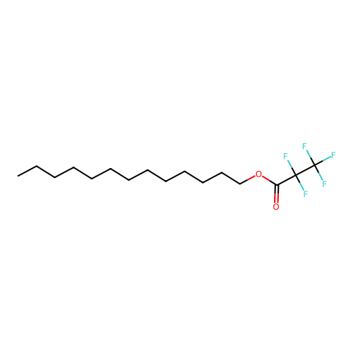 Pentafluoropropionic acid, tridecyl ester structure