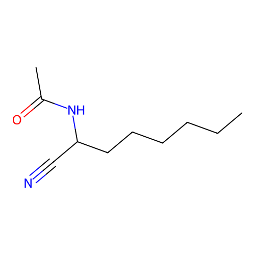 n-Heptylamine, N-acetyl-1-cyano- structure