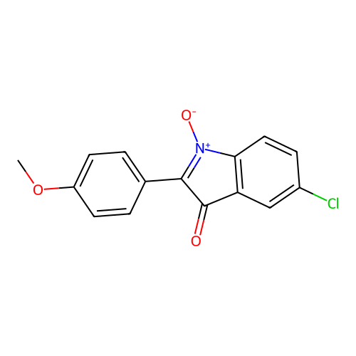 5-Chloro-2-(4-methoxyphenyl)-3-oxo-3H-indole 1-Oxide structure