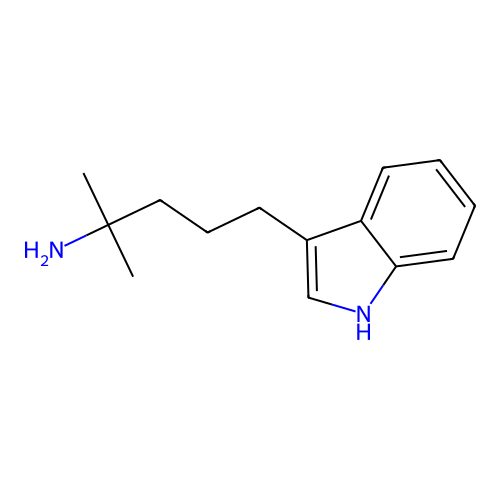 5-(1H-indol-3-yl)-2-methylpentan-2-amine structure