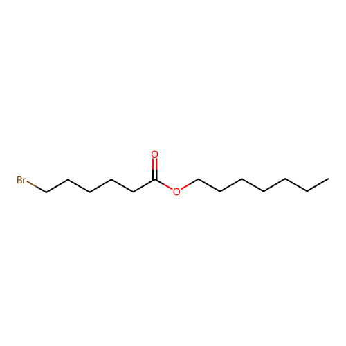 Heptyl 6-bromohexanoate structure