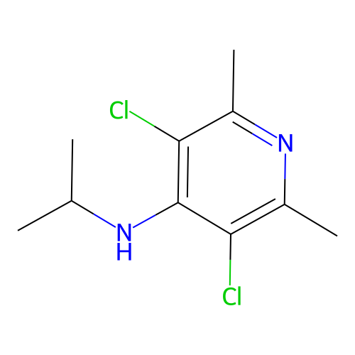3,5-Dichloro-2,6-dimethyl-N-(1-methylethyl)-4-pyridinamine structure