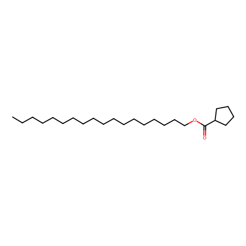 Octadecyl cyclopentanecarboxylate structure