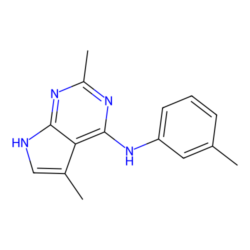1H-Pyrrolo[2,3-d]pyrimidin-4-amine, 2,5-dimethyl-N-(3-methylphenyl)- structure