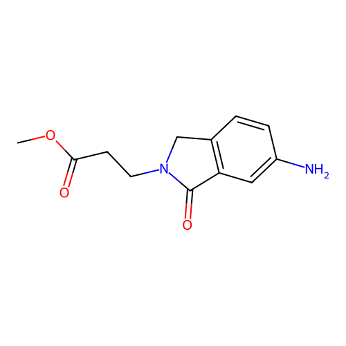 Methyl 6-amino-1,3-dihydro-1-oxo-2H-isoindole-2-propanoate structure