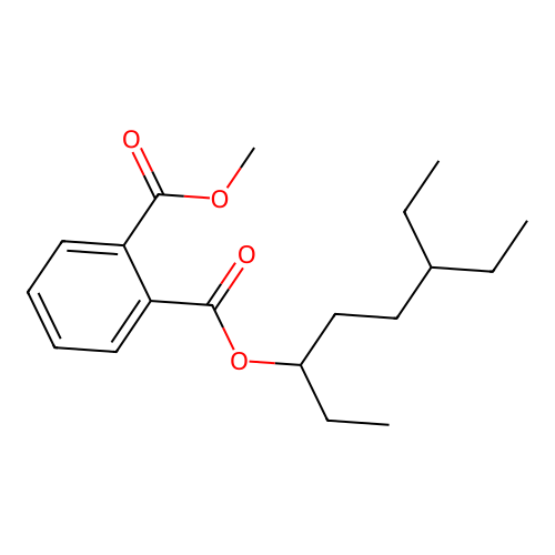Phthalic acid, 6-ethyloct-3-yl methyl ester structure