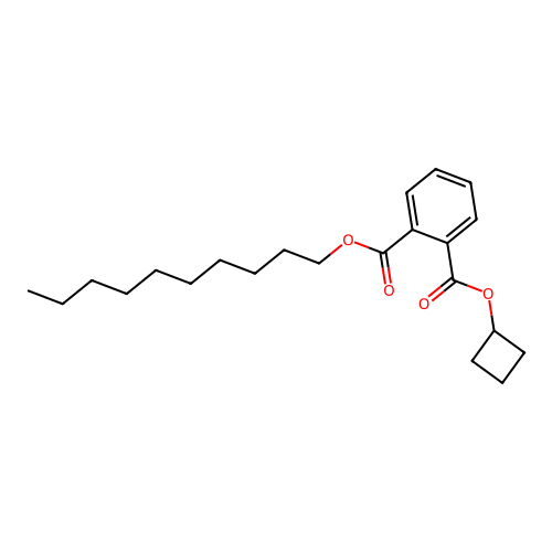 Phthalic acid, cyclobutyl decyl ester structure